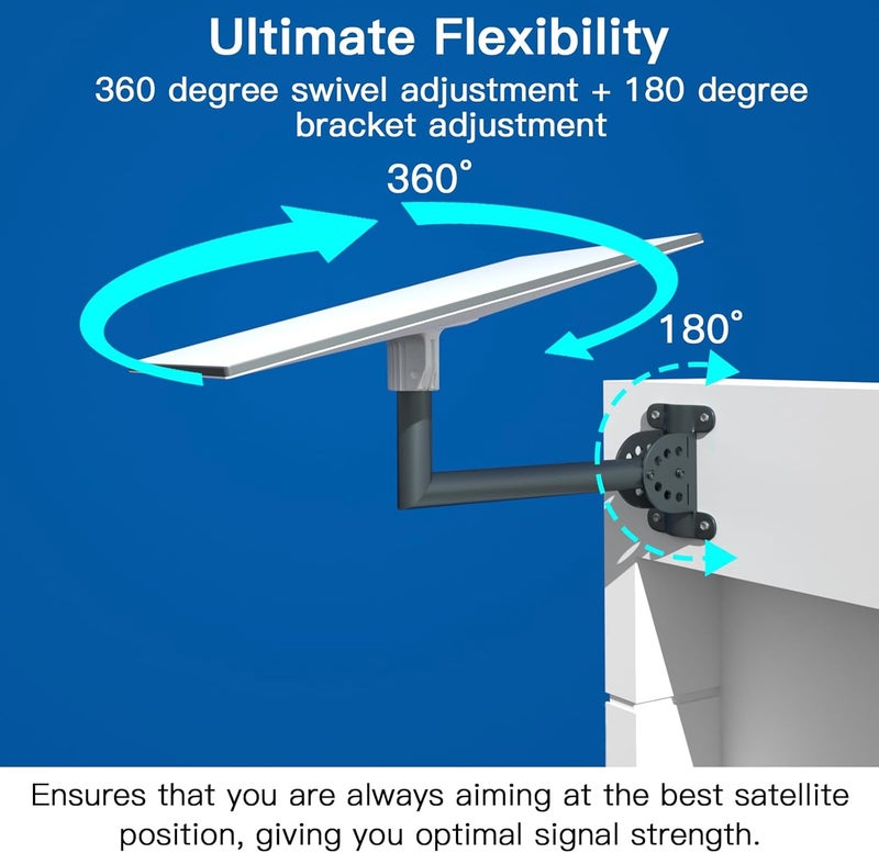 Foboull Starlink Standard Long Wall Mounting Kit - 17 Inch Heavy Duty, Compatible with Starlink Standard Gen3/V3 Dish, Outdoor Roof Mount, Includes Mount Adapter - Image 4